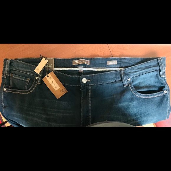 Men’s extra plus size jeans Midrise Straight leg Navy Blue US Size 52 length 34 - Picture 2 of 10